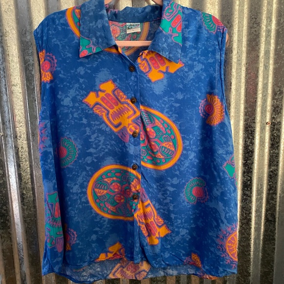 Vintage 90’s Sleeveless Flowy Top - Picture 1 of 12